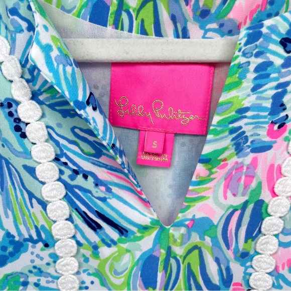 Lilly Pulitzer Delancey Dress Sink or Swim Flutter Butterfly Small - Picture 12 of 16
